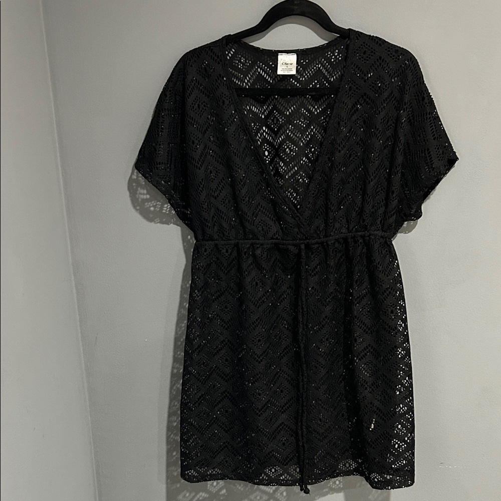 Black Lace Cover-Up Dress